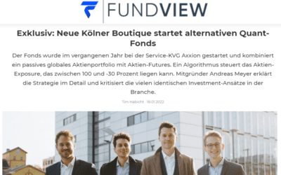 Fundview – Exklusiv: Neue Kölner Boutique startet alternativen Quant-Fonds